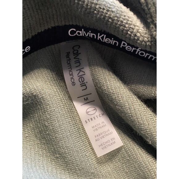 Calvin Klein Performance Size Medium Green Corduroy Hoodie Cropped - Picture 4 of 5